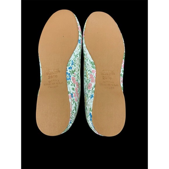 Daniel Green Comfort Slippers Womens Size 8 M Ivory Floral Fabric Embroideried - Picture 3 of 5